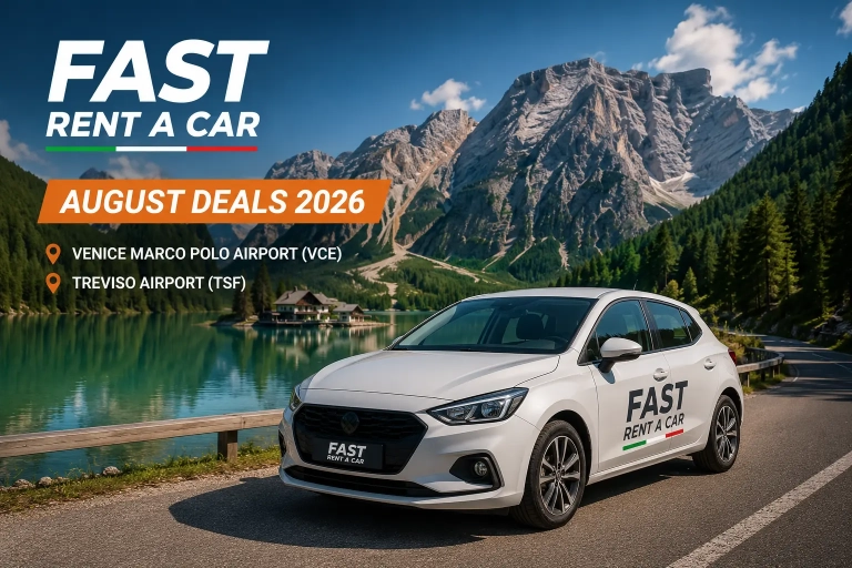 Offerte Noleggio Auto Agosto 2026 – I Migliori Prezzi presso gli Aeroporti di Venezia Marco Polo e Treviso
